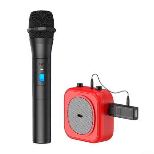 Ensemble de microphones sans fil VHF pour karaoké, discours, fêtes, spectacles en direct avec récepteur USB et câble adaptateur audio de 3,5 mm (1 micro)