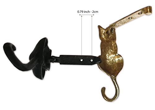 Anatolica Cat Door Knocker Solid Brass 6.11 Inches (Antique Copper) #TOP2