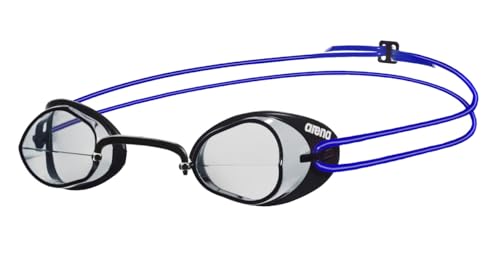 arena Swedix Race Gafas de Natación Unisex para Adultos, Gafas de Natación Suecas con Lentes Angulares Antiempañamiento, Protección UV, 4 Puentes Nasales Intercambiables, Juntas de TPR