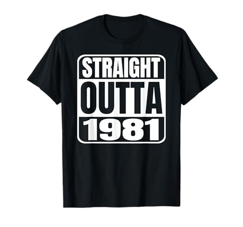 Straight Outta 1981 Retro Birthday Idea Born In 1981 Vintage T-Shirt