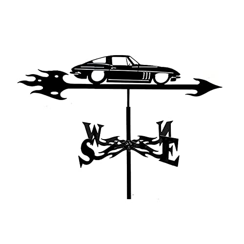 Girouette décoration de cour extérieure pour sublimer votre jardin avec une voiture rétro
