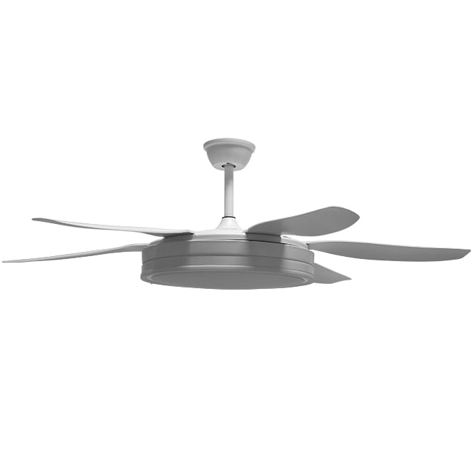BEL AIR HOME - Ventilador de Techo con Motor DC, 132 CM, Luz LED 24W, 6 Velocidades de Aire y 3 Temperaturas de Luz, Mando a Distancia Incluido (ORION BLANCO)