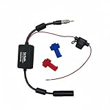 AURUM Antennenverstärker Auto, Autoantenne mit Verstärker für DAB+ FM Radio, autoradio dab verstärker Universal für Kfz LKW SUV Boot, 25dB Hochverstärkung, Niedrigrauschen