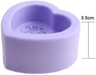 DIY Hand Made Acne Facial & Body Soap with Mini Heart Shape Silicone Mold for Soap & Candle Professional Maker (Product Send By Random Color)