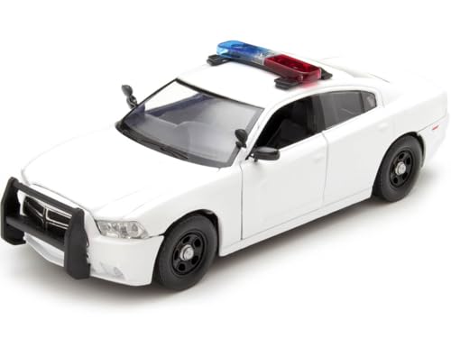 Motormax 2011 Dodge Charger Pursuit Police Car White 1/24