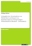 Schimpfwörter: Konstruktion von Wirklichkeit am Beispiel von Pejorisierungen in zweisprachigen Wörterbüchern (Deutsch – Schwedisch)