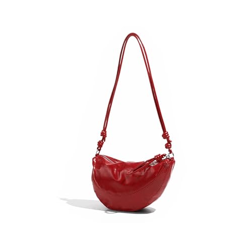 Slouchy Small Red Burgundy Leather Purse Shoulder Bag Crossbody Bags For Women