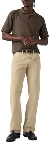 Levi's Hombre 501 Original Jeans Yellow Sand Garment Dye Beige 31 30