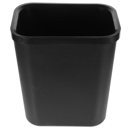 Caneca de basura rectangular compacta negra 15 L miniatura 1
