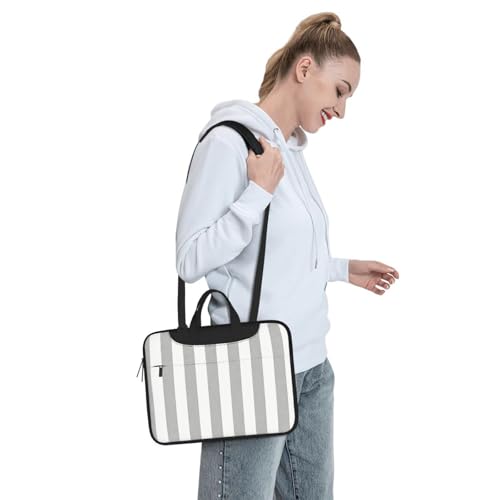 Maletín impermeable para laptop 15.6 pulgadas gris y blanco miniatura 7