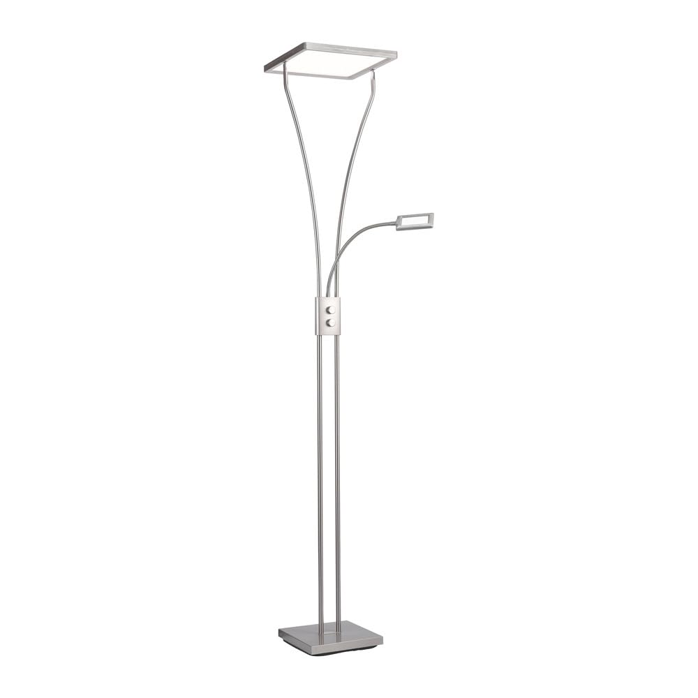 LeuchtenDirekt LED Deckenfluter Stehleuchte MARIAN Lesearm, dimmbar | flexible Leseleuchte, dimmbar