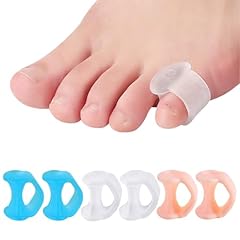 6 Pcs Separatori per dita dei piedi,Protezione Dito del Piede, Separatore Dita Piedi Mignolo Silicone,Piccoli Raddrizzatori a Martello per Dita Storte, Alleviano lo Sfregamento e L'attrito