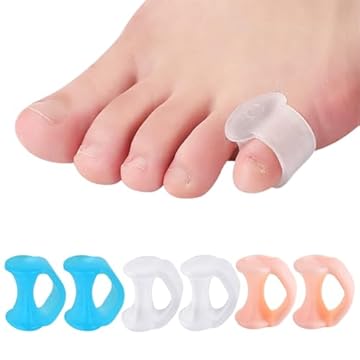 6 Pcs Separatori per dita dei piedi,Protezione Dito del Piede, Separatore Dita Piedi Mignolo Silicone,Piccoli Raddrizzatori a Martello per Dita Storte, Alleviano lo Sfregamento e L'attrito