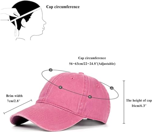 Image of Glamorstar Classic Unisex Baseball Cap Adjustable Washed Dyed Cotton Ball Hat