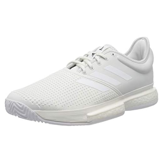 adidas Herr Solecourt M Primeblue tennisskor, 9 UK Blanc Blanc Noir 10 UK