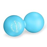 MURLIEN Peanut Massage Ball, Double Lacrosse Ball for Myofascial Release, Trigger Point Therapy, Muscle Relief, Acupoint Massage, Alleviating Neck, Shoulder, Back, Legs, or Muscle Tension - Blue