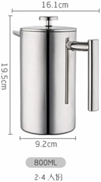 VIAENKFG Insulated French Press Home Hand Brew Filter Coffee Maker - 3