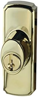 Andersen Newbury¬ Style - Exterior Keyed Lock with Keys (Left Hand) in Bright Brass