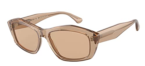 Emporio Armani Brillen für Herren, Transparent Light Brown/Light Brown, 55