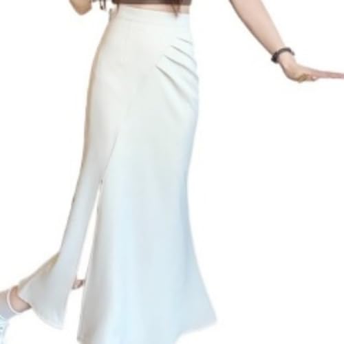 Women's Skirts Tight Slit Wrap High Waist Modest V 2025 Trend A Line Stylish Summer Ladies Dresses2