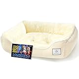 PETSUTA 猫 犬 ベッド 冬 極上暖感 【宇宙服エアロゲル+帝人中わた】 ペットベッド 冬 犬用ベッド 猫用ベッド 【天然吸湿発熱+アルミシート】 多層構造 ふわふわ 暖かい 猫 犬 クッション 光触媒加工 洗える ペットクッション ダブル抗菌防臭 ダブル静電気防止 滑り止め付き(アイボリー・ 40x50x15cm)