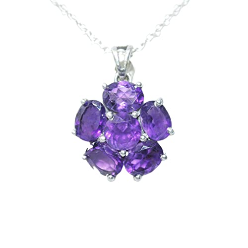 Pendentif améthyste argent 925 et pierre naturelle pour femme