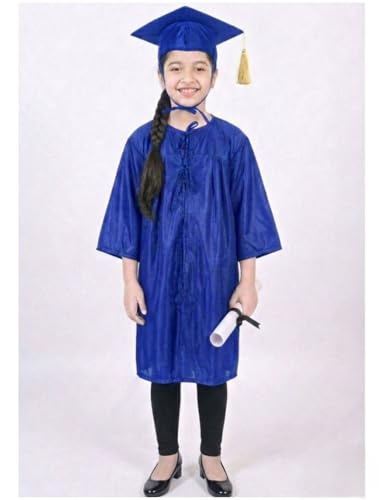 Image of BookMyCostume Blue Graduate Convocation Graduation Day Gown Kids & Adults Fancy Dress Costume 10-12 years