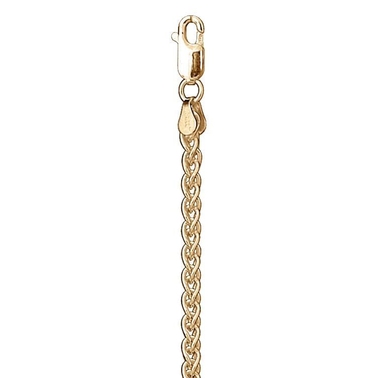 1001 Bijoux Bracelet vermeil (Or sur Argent) maille palmier 18cm + écrin (offert)