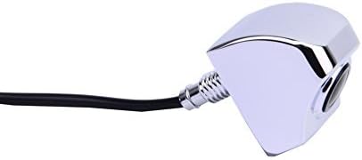 [Downside Mounting] COOLINT CAM1073D Mini Style Ultra HD CCD Car Backup Camera Multifunction Switchers Built-in Solid Metal Housing Design-Chrome