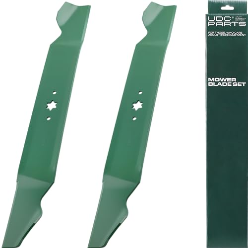UDC Parts 942-04244A Mower Blades Replacement for Enduro Cub Cadet 46 Inch LT46 XT1 XT2 LTX 1046 942-04290A RZT L46 Troy Bilt Craftsman T240 742-04290 / Mulching 6 Point Star / 2 Pack