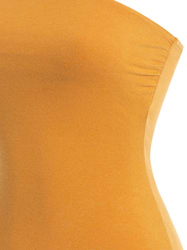 Image of MixMatchy Women's Stretchy Strapless Tube Top Y2K Bandeau Top