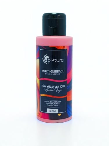 Multi-Surface Hibrit Akrilik Boya, 120 ml, Su Bazlı, Ahşap Cam Seramik Metal Kumaş Plastik için (Pembe)