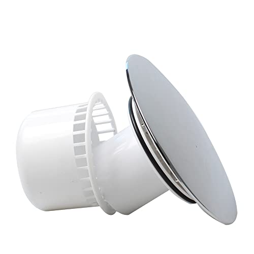 Talea Verchromter Duschablauf-Stopfen, 121 mm, Verchromter Duschablauf-Stopfen aus Kunststoff mit Korb Höhe: 68 mm QS427C004