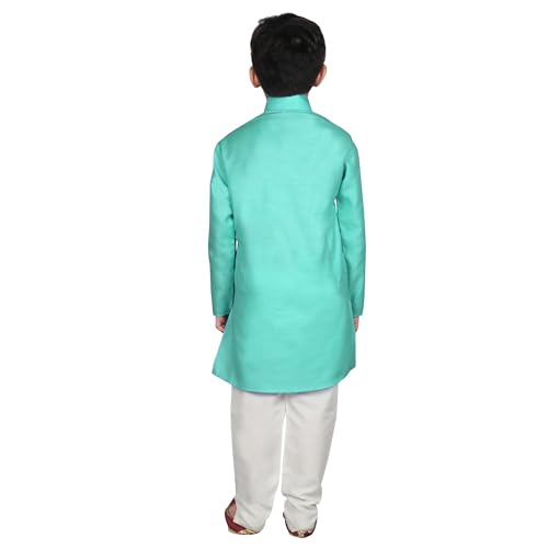 Image of SG YUVRAJ Raw Silk Kurta Set for Boys