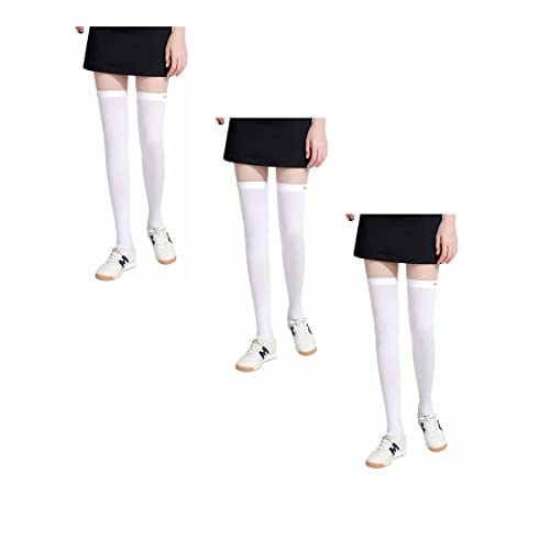 Image of Golf Sun Protection Socks UPF50+ Overknee Stocking Ice Silk Breathable Cool Socks for Women School Outdoor Sports