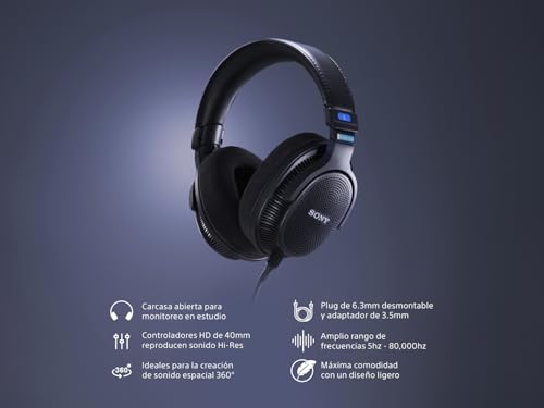 Image of (Refurbished) Sony Mdr-Mv1, Audiophile Headphones for Mixing and Mastering, Studio Monitor Sound for Neutral Frequency Response, Excellent Wearing Comfort, Spatial Sound Creation - Over Ear