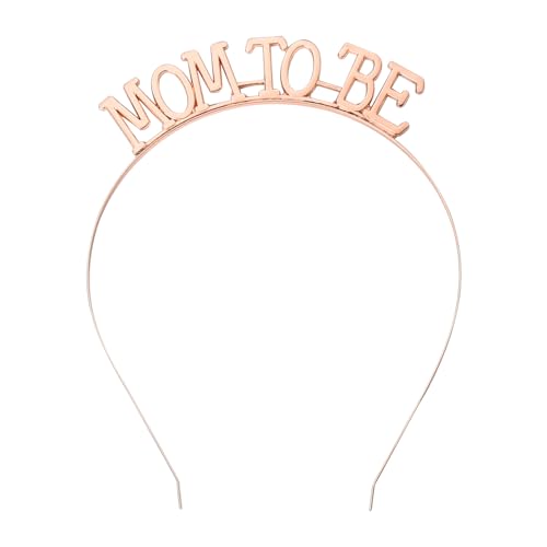 Guqqeuc Mom to Be Headband for Baby Shower Tiara Gender Reveal Party Hair Accessories for 1st Time Mommy to Be Hairbands Gifts for New Mother Gifts for Sister Friends