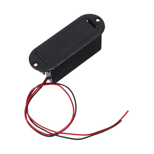 Homoyoyo Estuche Portapilas para Guitarra 9 V con Cable de Conexión, Diseño Profesional y Montaje Seguro, Compatible con Pastillas para Músicos