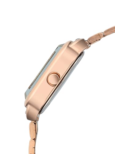 Image of Fastrack Vyb Seeker with Quartz Analog Light Grey Dial Rose Gold Stainless Steel Strap Watch for Girls - FV60124WM01W