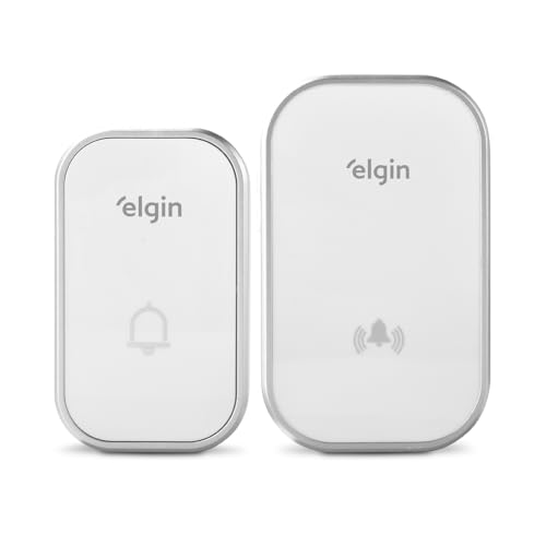 Conjunto de Campainha Sem Fio – 280m Controle de Volume, 36 Sons, Bivolt - Branco