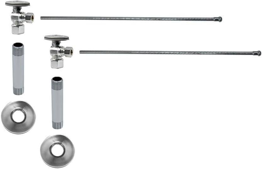 Mountain Plumbing MT4934-NL-SC Satin Chrome Universal Lavatory Supply Kit - Angle