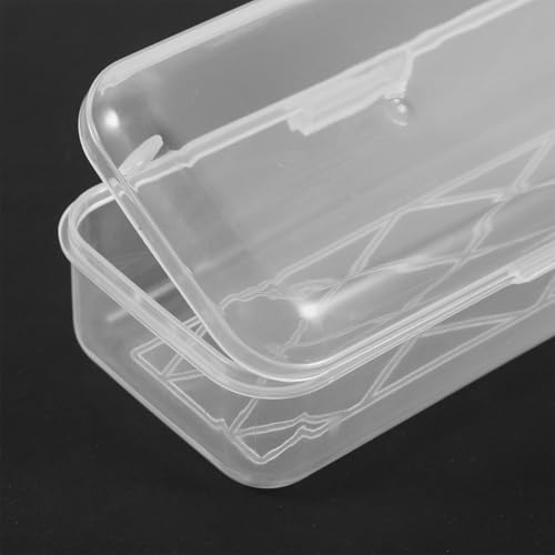 Image of Transparent Paint Brush Storage Box 2 Pack 12.79X2.20X1.41In Lightweight Portable Organizer for Art Supplies Pens Pen Packing Case for Birthday Ceremony