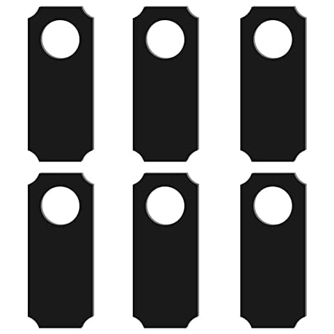 Duories Pack of 6 Writeable Small Blackboard Wooden Signs Mini Chalkboards Mini Blackboard for Hanging Bell Plate Door Sign Christmas Day Door Hanging Hotel Sign Wedding Cover