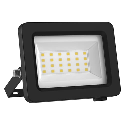 Osram Projecteur LED avec classe d'efficacité énergétique A, boîtier en aluminium noir, 5 W, 870 lm, pour applications extérieures, design compact,...