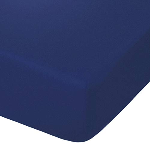 NTBAY Microfiber Crib Fitted Sheet, 28 x 52, Navy 