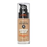 Revlon Liquid Foundation, ColorStay Face Makeup for Combination & Oily Skin, SPF 15, Medium-Full Coverage with Matte Finish, 240 Medium Beige, 1 Fl Oz