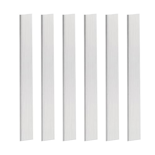 6PCS Aluminum Flat Bar - 1/8"(3mm) x 1" Square Aluminum Bar Stock 12" Long 6061 Aluminum Bar Metal Sheet Plate with Protective Film for Crafting lndustry
