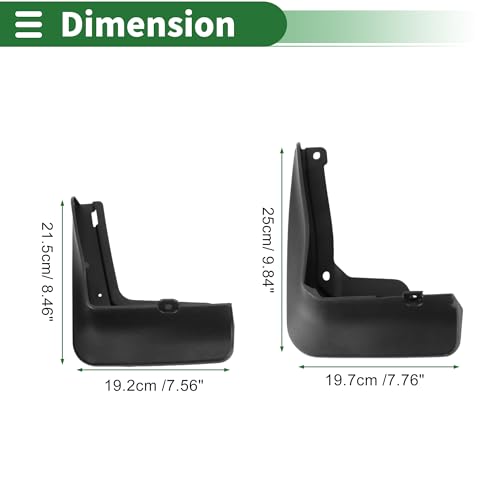 Image of Motoforti Mud Flaps Splash Guards Mud Guards for Lincoln ZEPHYR 2022-2023 W /Mount Accessories