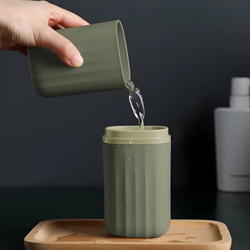 Image of Oblivion 3 pcs Plastic Square Toothbrush Holder Case - Multipurpose Travel Storage Box & Cover Organizer for Bathroom, Camping, Business Trips & School - Compact & Portable (Multi Color)