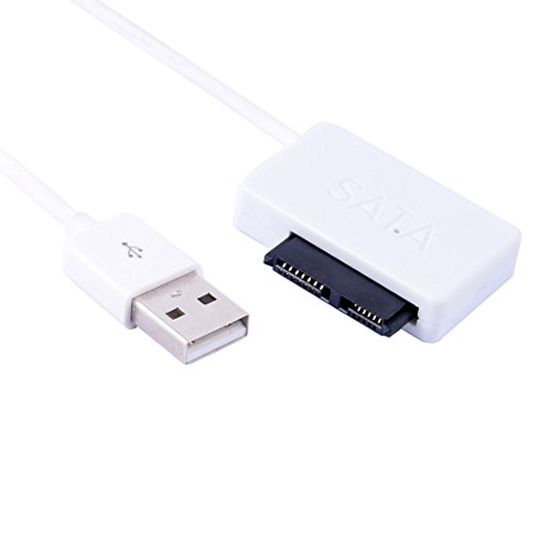 Adaptador Unidad Óptica USB 2.0 a SATA 7+6 Pines